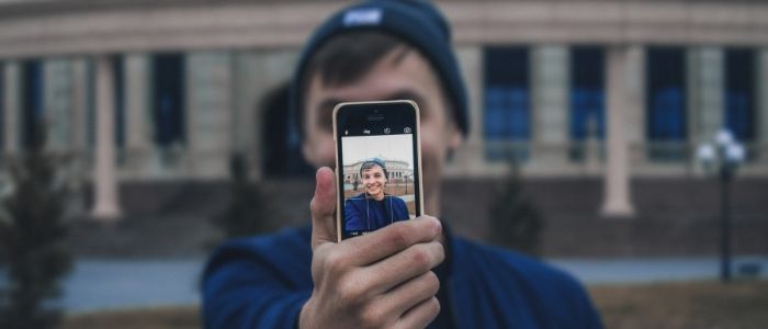 Man taking picture of himself