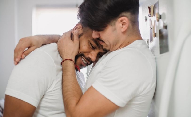 Couple cuddling