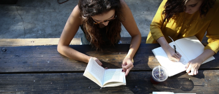 Students studying