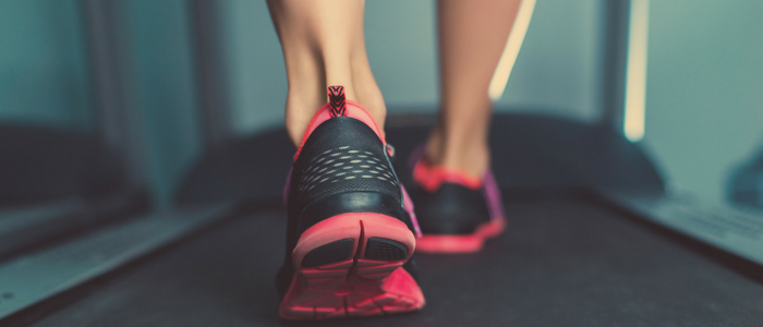 Image of trainers on a treadmill