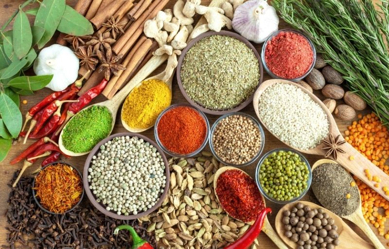 Variety of herbs