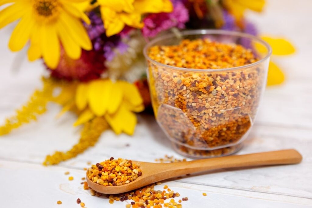 Jar of bee pollen