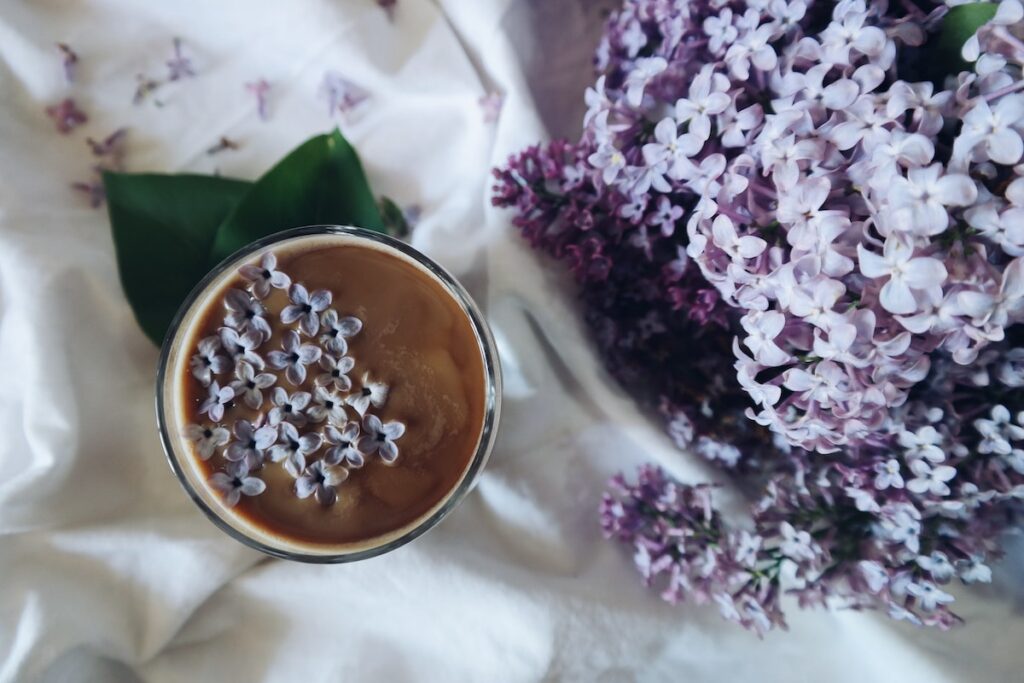 A cup of tea with lavender