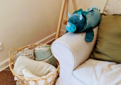 Everything you need - fidgets, blankets, weighted plushies and a phone charger!