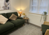 A calm, comfortable and cosy space to talk