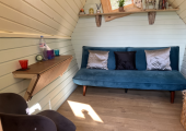 The inside of my counselling cabin