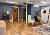 The warm and welcoming waiting area