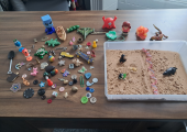 Sand tray and object work for working creatively