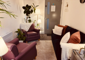 A calm space for in-person sessions