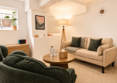 Warm and welcoming therapy room