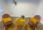 In person sessions are done in a quiet, comfortable space designed to help you feel safe, relaxed, a
