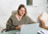 Picture of the counsellor working with a client online