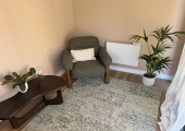 The garden therapy room in Worthing, Sam Devlin Psychotherapy