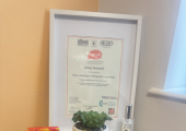 Certificate on display in my office