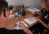 Adult art therapy, finding ways to understand low mood and anxiety.