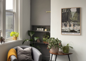 Cosy therapy room with plants and two comfy chairs