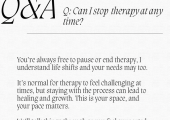 Q&A: Can I stop therapy at any time?