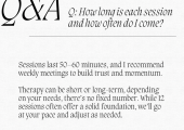 Q&A: How long is each session and how often do I come?