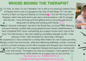 Whose behind the therapist