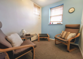 Therapy room at The Wellbeing Clinic, Oxford