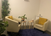 The counselling room at West London Buddhist Centre