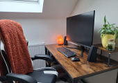 My desk where I deliver online therapy