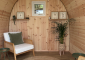 My discreet and quiet garden counselling pod