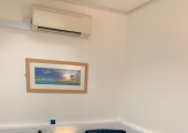 The safe and comfortable therapy room I see clients in on Thursdays.