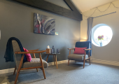 My upstairs counselling room in Sale.