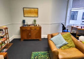 The cosy space that I am lucky enough to offer for in-person sessions