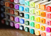 Colour pens used in the counselling room