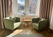 In person sessions take place in my office in the Southside of Glasgow.