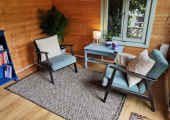 Cosy and peaceful counselling space in my garden room in Faversham