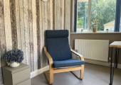 My clinic setting is in a peaceful location, surrounded by trees
