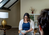 Counsellor and male client in session