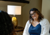 Counsellor and female client in session