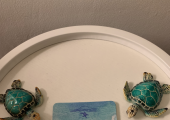 The sea Turtle is Resilient, moving slowly , symbolising strength through adversity . Forward .
