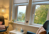 Another one of the lovely counselling spaces at the Stepps Wellbeing Rooms