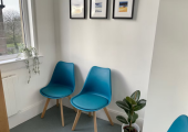 The waiting area at the Stepps Wellbeing Room
