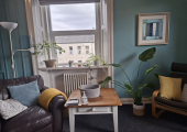 In-person sessions in a warm, calm and cosy therapy room in Amron House, North Shields