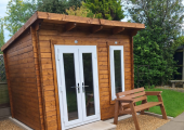 Room exterior (with tinted windows & door for privacy)