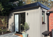 My purpose-built therapy room situated in my quiet garden.