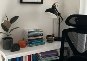 Online therapy space.  If you work with me online this is what you will see.