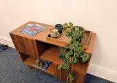 Personal touches make the space feel welcoming and calm