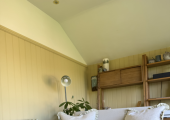 View of the interior of the counselling cabin - this is where the client normally sits :)