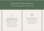 An overview of what working together might look like. Therapy is tailored to you, your needs and your goals, and we’ll regularly review how things are going.