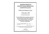 Barnardo’s Adoption Service Certificate