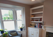 Quiet, comfortable therapy space.
