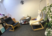 My counselling room in Chichester; a relaxed and comfortable space
