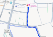 5 min walk Bank Station to Token House